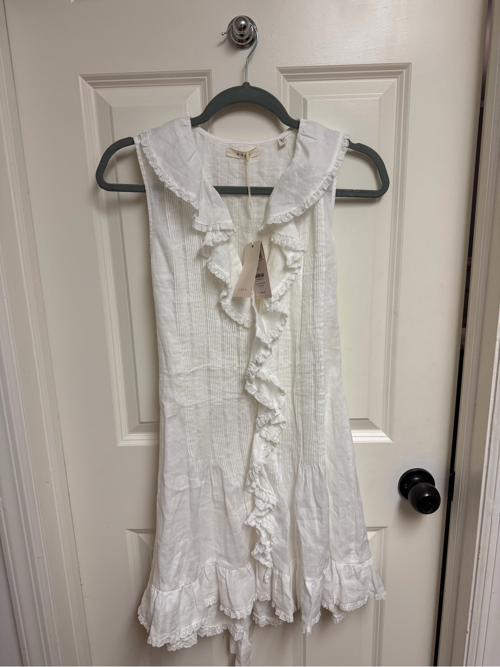 Doen Henrietta ruffled sleeveless midi dress Size Small - Picture 6 of 9